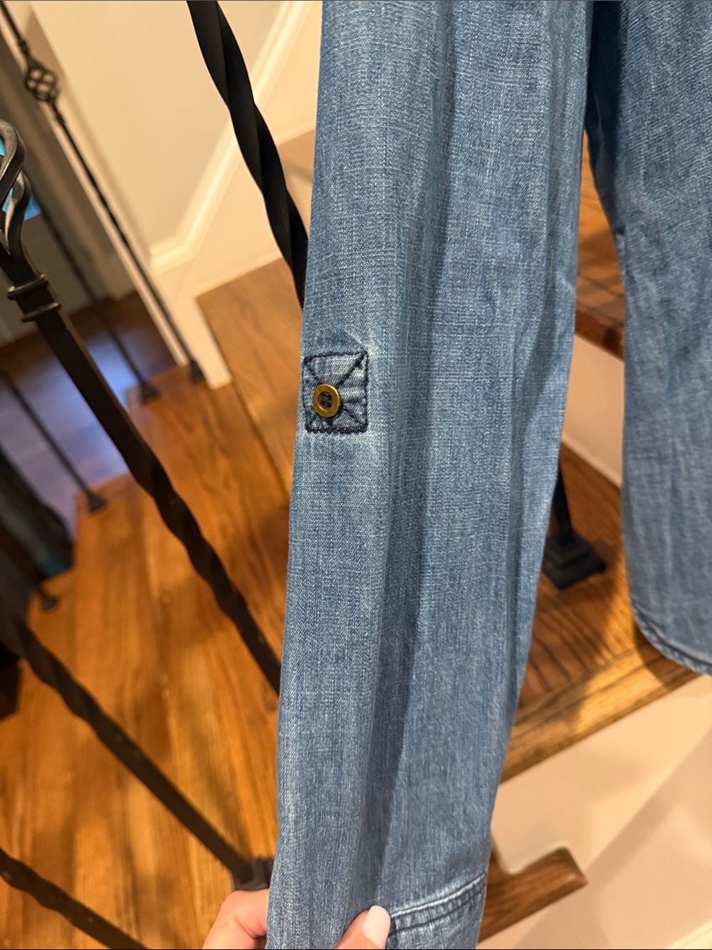 Pilcro Light Blue Denim Button-Down Shirt - Picture 3 of 4
